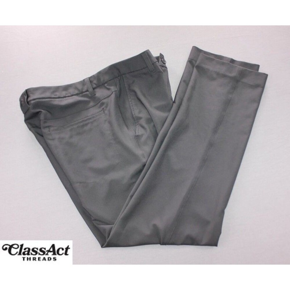 FootJoy FJ Golf Pants Mens Black Stretch Flat Front Tag Sz 38X30 (35X30)